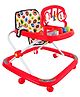 Dash Baby Walker with Rattle Toys, Adjustable Height, Cushioned Seat & 360° Rotating Wheels | Engaging & Comfortable Walker for Babies (9 Months+, Red)