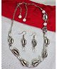 Kamule Silver Toned Cowrie Shells Embellished Jewellery Set - Silver