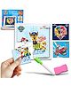 Wembley Paw Patrol - 3 in 1 Jigsaw Magnetic Puzzle for Kids Educational Fun Learning DIY Creative Activity Set Dot-to-Dot Sketching - Multicolor
