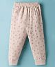 Pink Rabbit Interlock Knit Full Length Lounge Pant With Toys Print - Light Peach