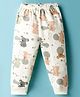 Pink Rabbit Interlock Knit Full Length Lounge Pant With Animal Print - Off White