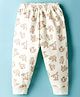 Pink Rabbit Interlock Knit Full Lenght Lounge Pant With Bunny Print - Off White