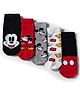 Pine Kids Disney Knit Ankle Length Antibacterial Socks with Mickey Mouse Graphic Pack of 5 - Grey Red & White