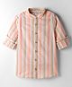 Kookie Kids Cotton Woven Full Sleeves Striped Shirt - Off White