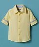 Kookie Kids Cotton Woven Full Sleeves Solid Oxford Shirt - Yellow