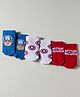 Cute Walk by Babyhug Marvel Knit Ankle Length Socks With Captain America Graphics Pack Of 3 - White Red & Blue