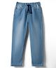 Pine Kids Denim Woven Full Length Solid Color Washed Jeans  - Light Blue