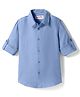 Kookie Kids Cotton Woven Full Sleeves Solid Color Oxford Shirt - Blue