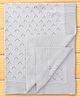 I Bears Cotton Blanket with Design - Light Grey