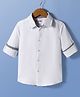 Kookie Kids Cotton Woven Full Sleeves Solid Color Shirt - White
