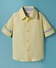 Kookie Kids Cotton Woven Full Sleeves Solid Oxford Shirt - Yellow