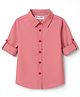 Kookie Kids Cotton Woven Full Sleeves Solid Color Oxford Shirt - Pink
