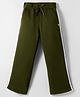 Femea Fleece Knit Side Taped Track Pants - Olive Green