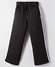 Femea Fleece Knit Side Taped Track Pants - Black