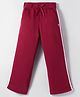 Femea Fleece Knit Side Taped Track Pants - Red