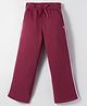 Femea Fleece Knit Side Taped Track Pants - New Wine