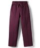 Femea Fleece Knit Solid Track Pants - Wine