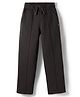 Femea Fleece Knit Solid Track Pants - Black