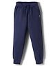 Femea Fleece Knit Solid Joggers - Navy Blue