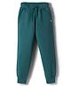Femea Fleece Knit Solid Joggers - Medium Green
