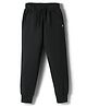 Femea Fleece Knit Solid Joggers - Black