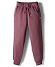 Femea Fleece Knit Solid Joggers - New Wine