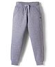 Femea Fleece Knit Solid Joggers - Grey