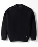 RVK Blended Knit Full Sleeves Ribbed Skivvy Sweater - Black