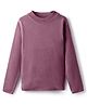 RVK Knit Full Sleeves Solid Skivvy Sweater - Dark Purple