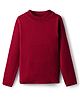 RVK Knit Full Sleeves Solid Skivvy Sweater - Brick