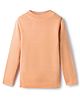 RVK Knit Full Sleeves Solid Skivi Tee- Light Peach