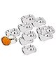 CutTales Pack Of 12 Stainless Steel 2 Compartment Snack & Dinner Plates For Kids And Adults | BPA Free, NonToxic And Dishwasher Safe Plate