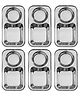 CutTales Pack Of 6 Stainless Steel 2 Compartment Snack & Dinner Plates For Kids And Adults | BPA Free, NonToxic And Dishwasher Safe Plate