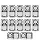 CutTales Pack Of 12 Stainless Steel 2 Compartment Snack & Dinner Plates For Kids And Adults | BPA Free, NonToxic And Dishwasher Safe Plate