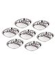 CutTales Pack Of 7 Stainless Steel 3 Compartment Snack & Dinner Plates For Kids And Adults | BPA Free, NonToxic And Dishwasher Safe Plate