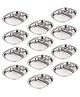 CutTales Pack Of 12 Stainless Steel 3 Compartment Snack & Dinner Plates For Kids And Adults | BPA Free, NonToxic And Dishwasher Safe Plate