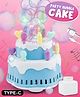 Fiddlerz Bubble Cake Toy for Kids Bubble Machine with Colorful Lights & Stickers Rechargeable Bubble Blower Sings Happy Birthday Song Gift for Boys and Girls Age 3+ Multicolor