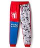Pine Kids Marvel Terry Knit  Full Length Cut and Sew Track Pant with Spider-Man Graphic - Red & Blue