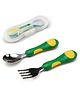 ONE & ONLY Green Spoon & Fork Set  304 Steel, Silicone Grip, with Case