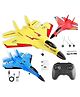 SUPER TOY 2 CH RC Plane Glider, Remote Control Airplane for Kids Adult Beginner - 2.4 Ghz RC Airplane Jet Foam Plane with Night Light, Easy to Fly - Gift for Boys Age 6+-Assorted colors