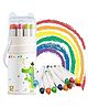 Super Toy 12 Crayons Colour Set Washable Crayons Twistable Rolling Wax Color Pens for Kids Drawing Art Work Supplies