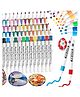 Super Toy  36 Acrylic Paint Pens Marker, Colors Art Marker Pen Set Medium Tip Ideal for Cardboard, Wood, Metal, Plastic, Glass, Canvas, Ceramic, DIY Craft Gift