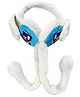 ZQBIEE Premium Fur Abstract Embroidered Earmuff - Grey & Blue
