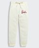Barbie by Tiny Girl Woven Typography Printed Joggers - Off White