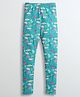 Barbie by Tiny Girl Woven Breakfast Printed Leggings - Green