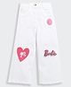 Barbie by Tiny Girl Denim Mattel Featuring Character Printed Flared Jeans - Off White