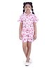 Barbie by Tiny Girl Woven Half Sleeves Fruits Printed Coordinating Shirt With Shorts Set - Off White
