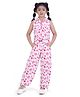 Barbie by Tiny Girl Sleeveless Fruits Printed Coordinating Shirt With Pant Set - Pink