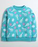 Barbie by Tiny Girl Woven Mattel Featuring Full Sleeves Character Printed Sweatshirt - Turquoise Green