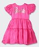 Barbie by Tiny Girl Half Balloon Sleeves Sequins Embellished Dress - Pink